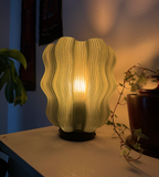 Olive Green Wavy Table Lamp