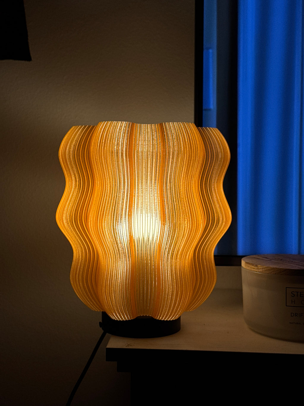 Orange Wavy Table Lamp