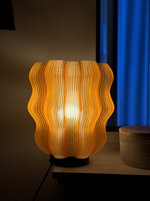 Orange Wavy Table Lamp