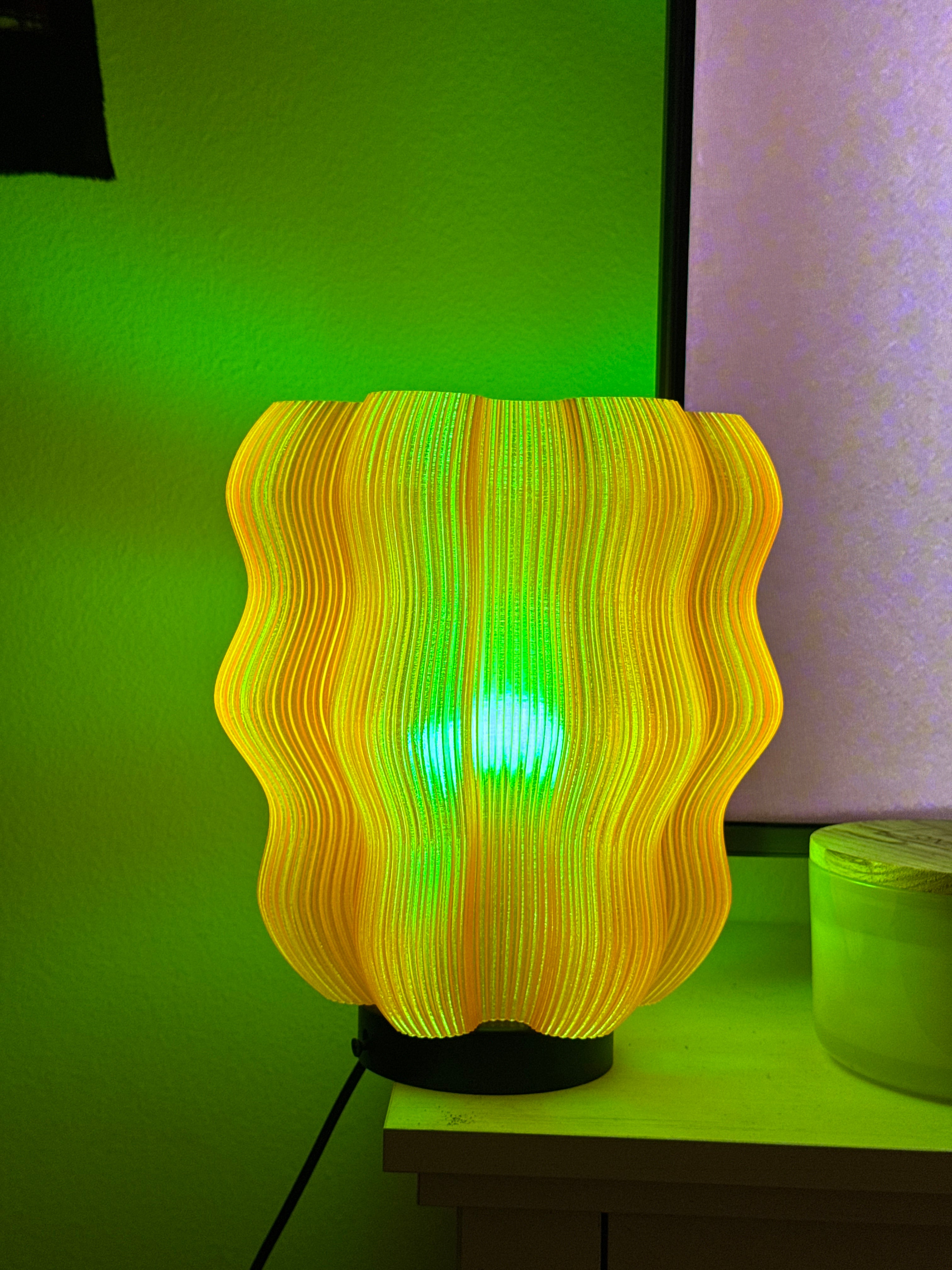 Orange Wavy Table Lamp