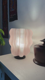 Light Pink Wavy Table Lamp